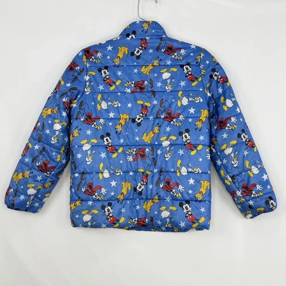 DISNEY Store Mickey Mouse Blue LightWeight Puffy Puffer Jacket Size 7/8